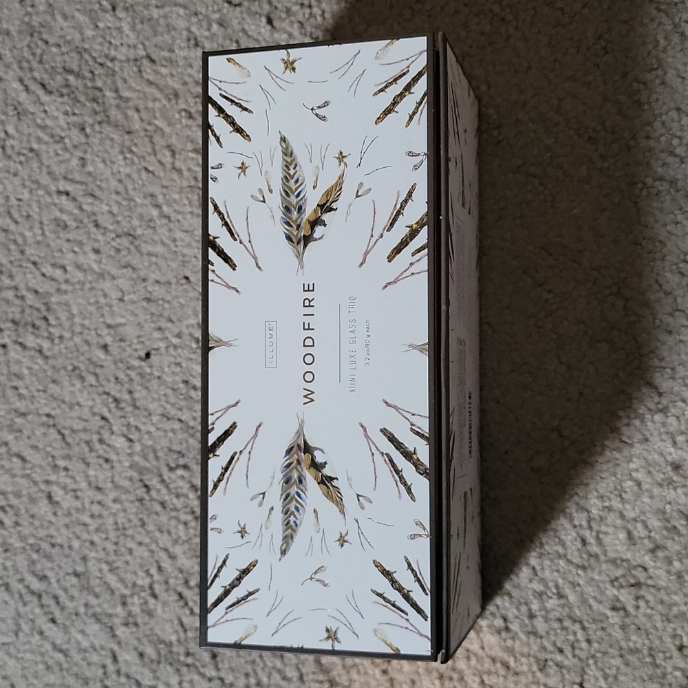 Illume mini woodfire candle set